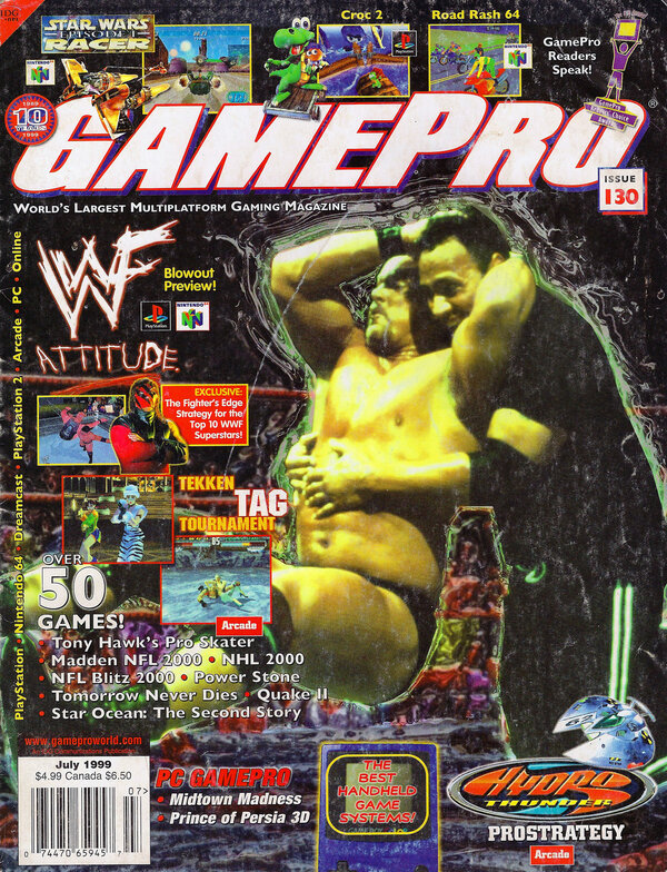GamePro 130 (Jul 1999) WWF Attitude cover